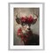 Stupell Industries Poinsettia Christmas Deer Framed Print Under Glass, design by Tina LeCour